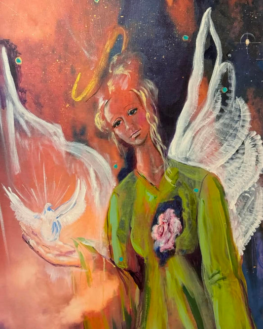 Engel på lerret - Trykk
